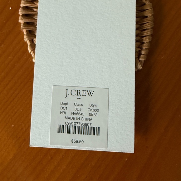 J Crew Factory Woven Rattan Heart Shape  Statement Earrings  NEW - Picture 4 of 5